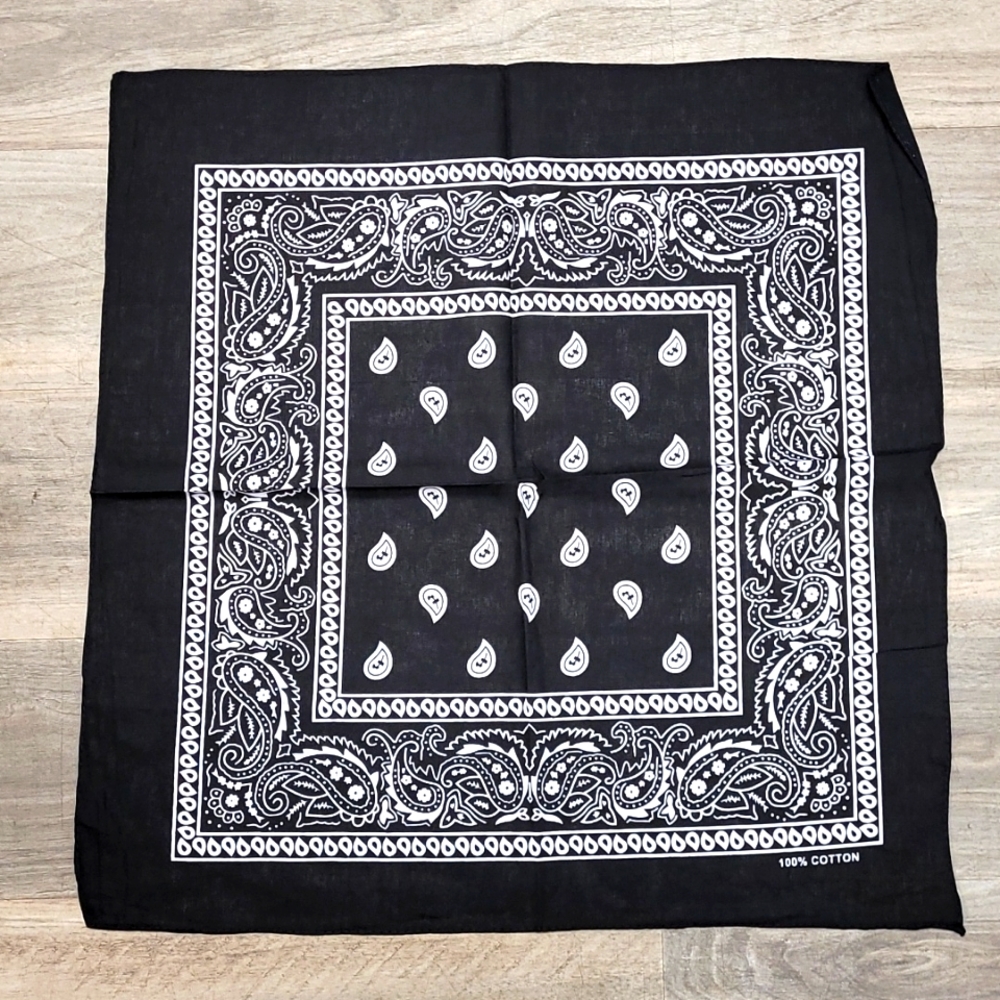 3pcs  BANDANA black and white